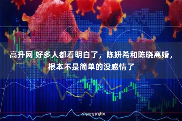 高升网 好多人都看明白了，陈妍希和陈晓离婚，根本不是简单的没感情了